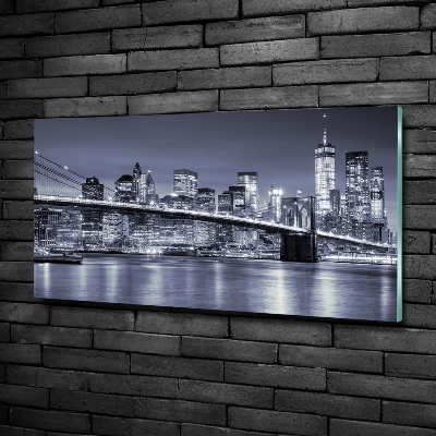 Glass wall art large Manhattan new york