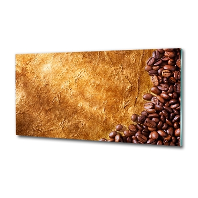 Glass wall art large Coffee beans