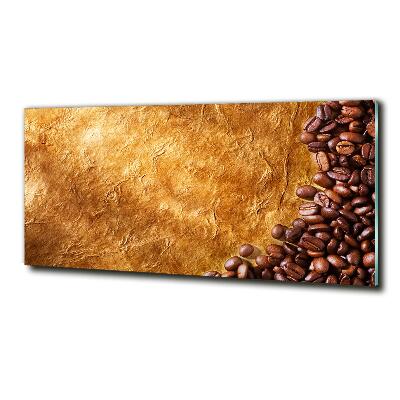 Glass wall art large Coffee beans