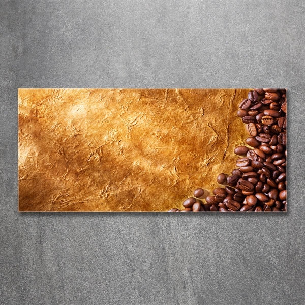 Glass wall art large Coffee beans