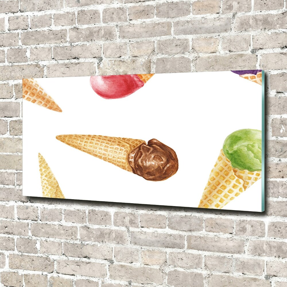 Glass art print Ice-cream