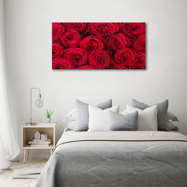 Glass picture print Roses