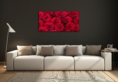 Glass picture print Roses