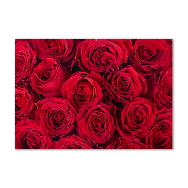 Glass picture print Roses