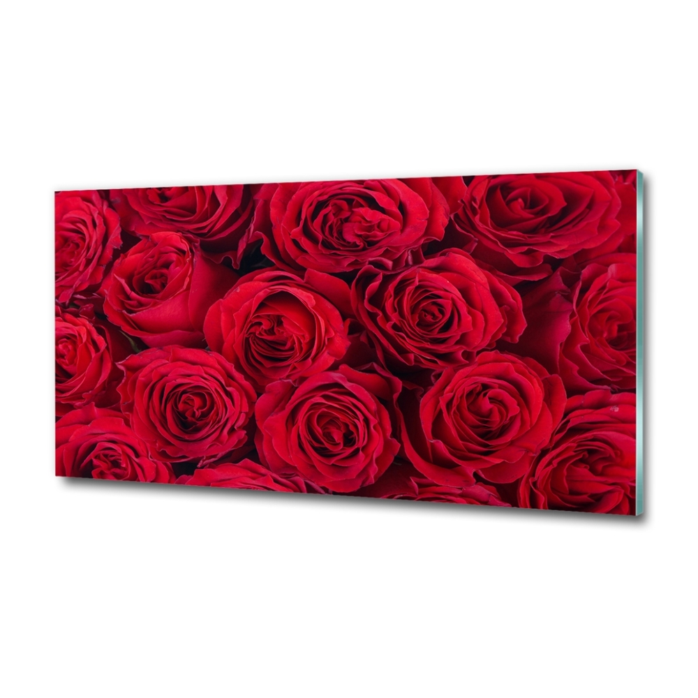 Glass picture print Roses