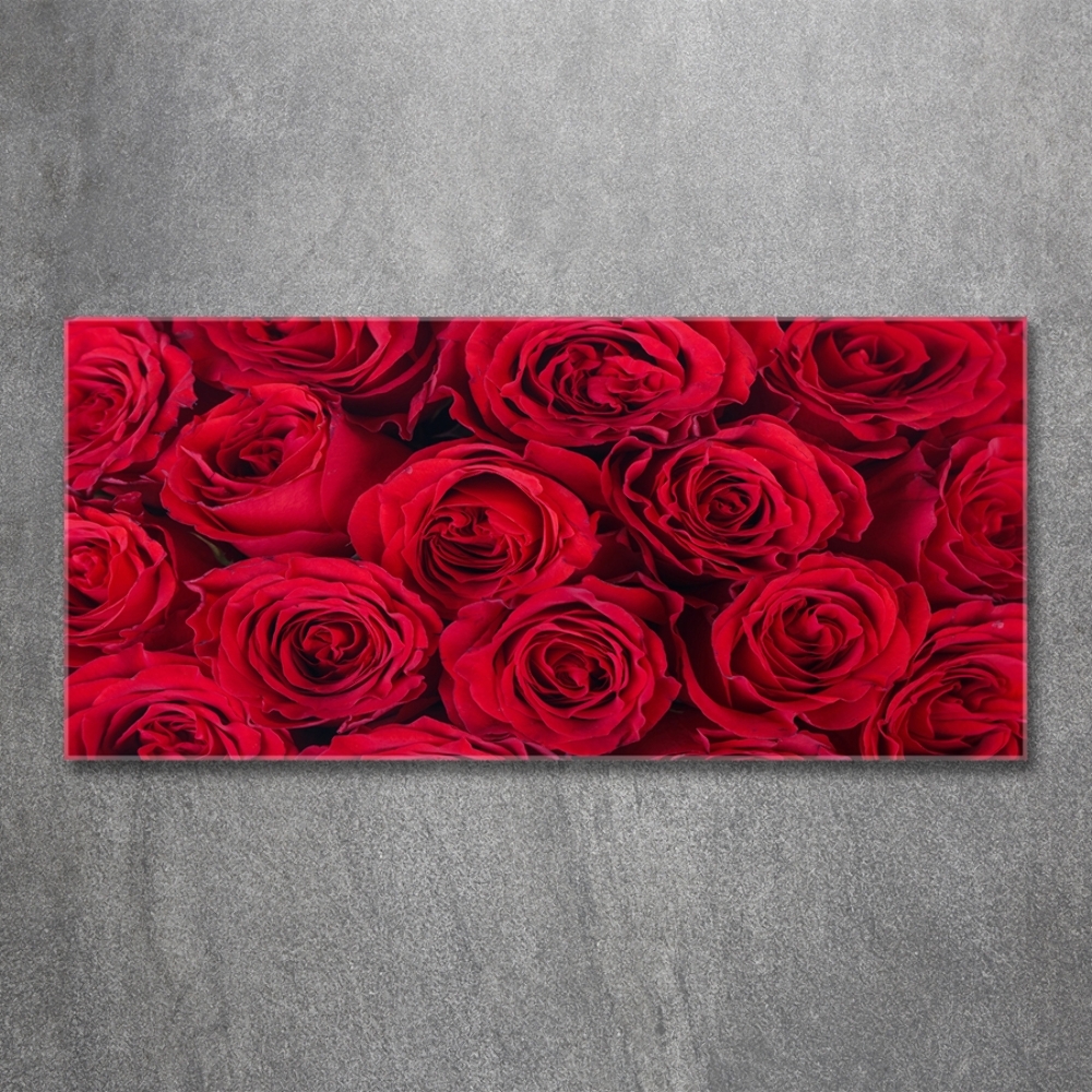 Glass picture print Roses