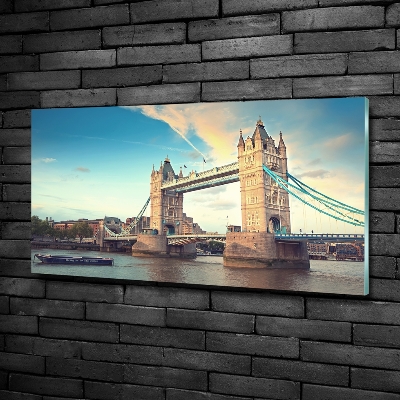 Glass wall art large Tower bridge london