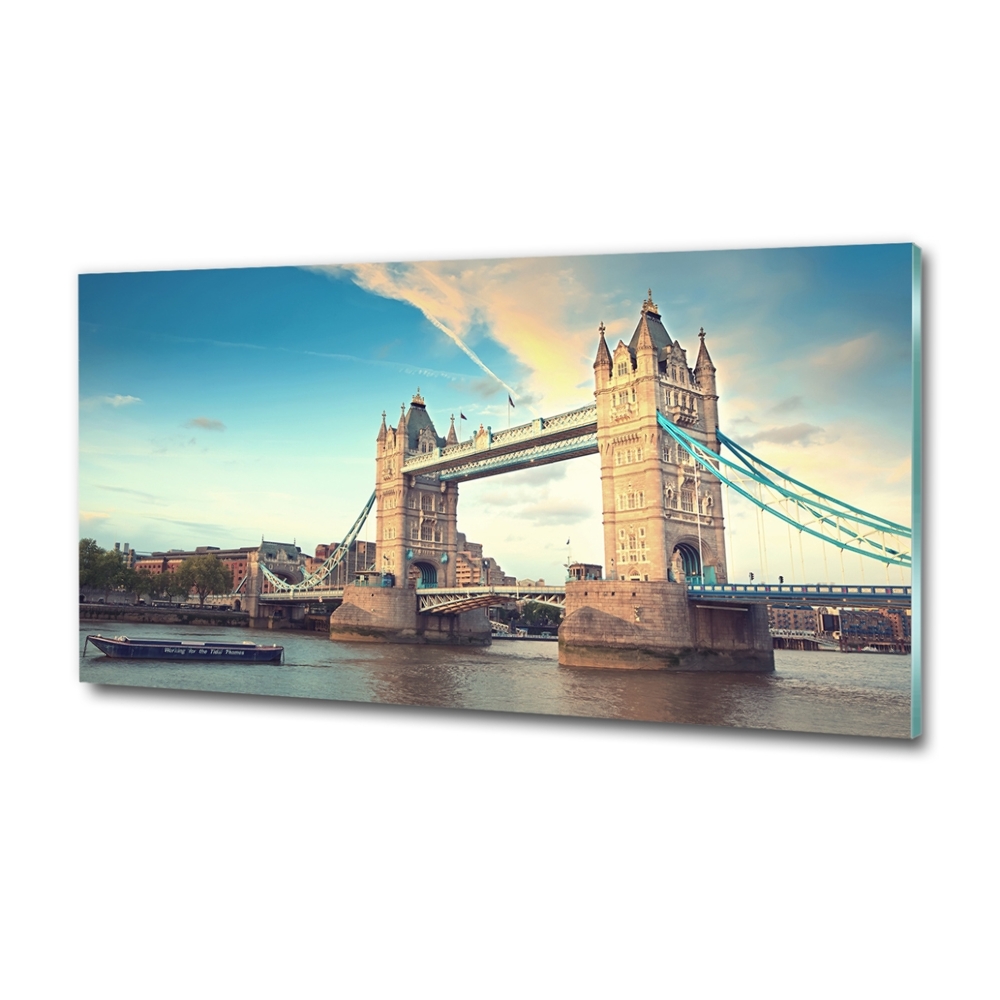 Glass wall art large Tower bridge london