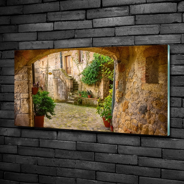 Glass art picture Charming street