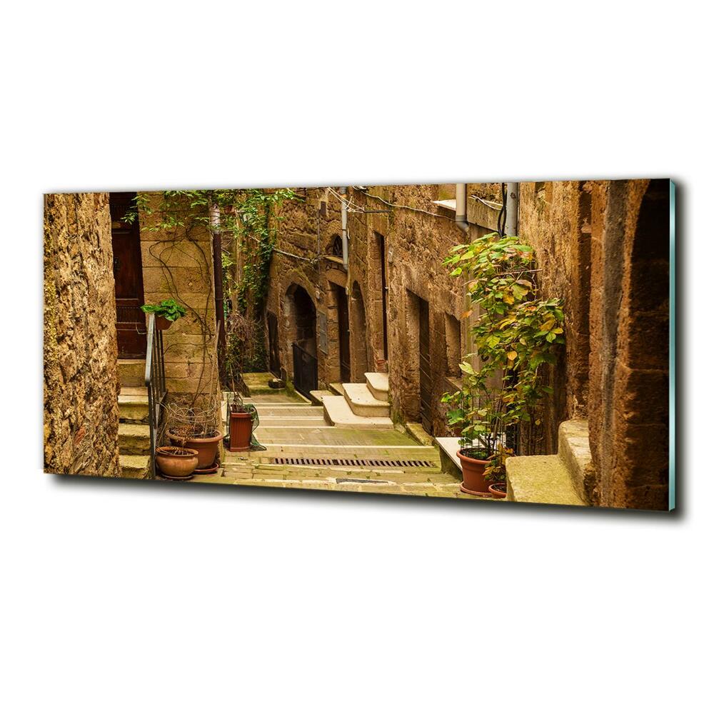 Glass picture print Italian streets