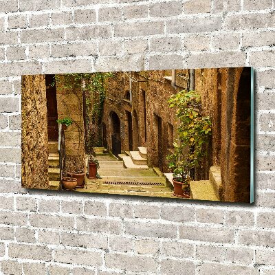 Glass picture print Italian streets