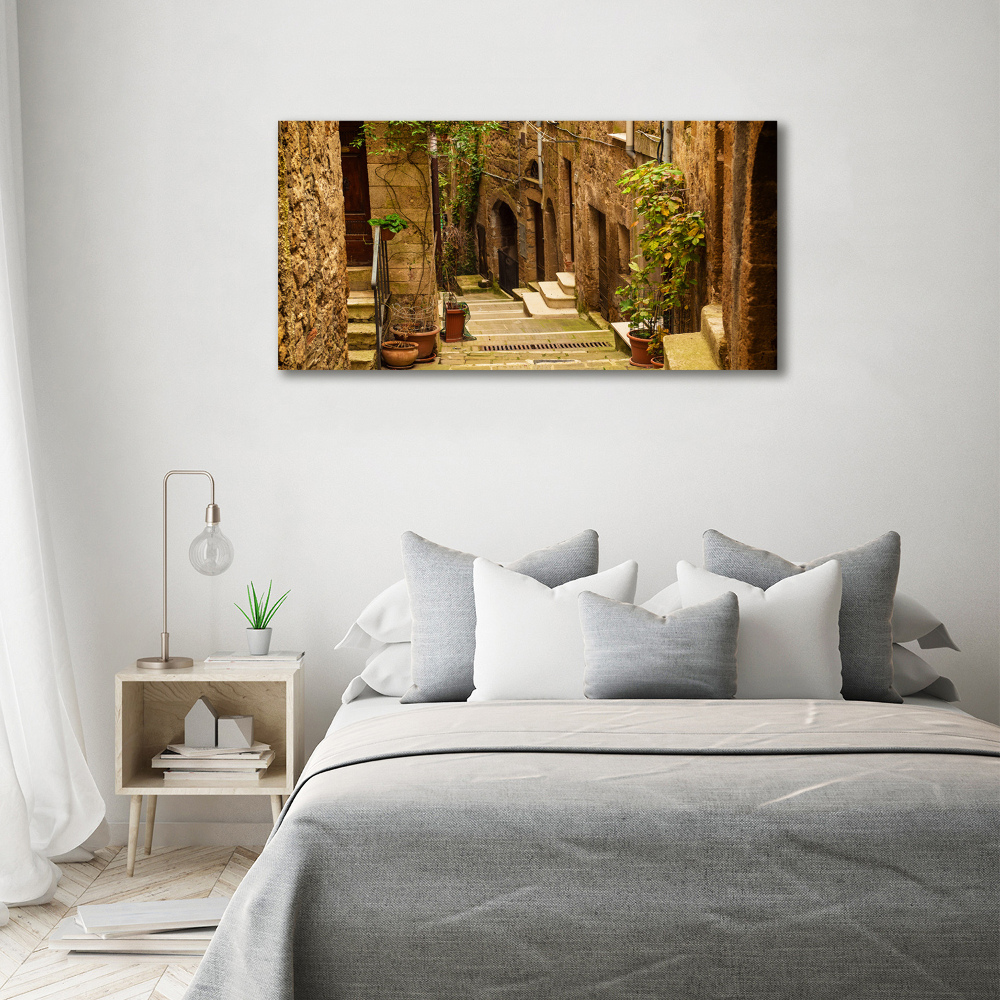 Glass picture print Italian streets