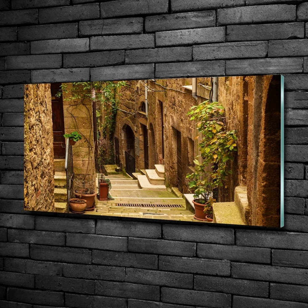 Glass picture print Italian streets