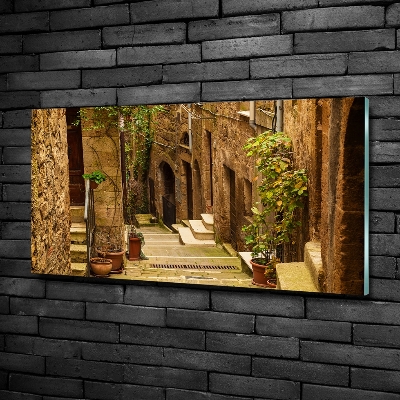 Glass picture print Italian streets