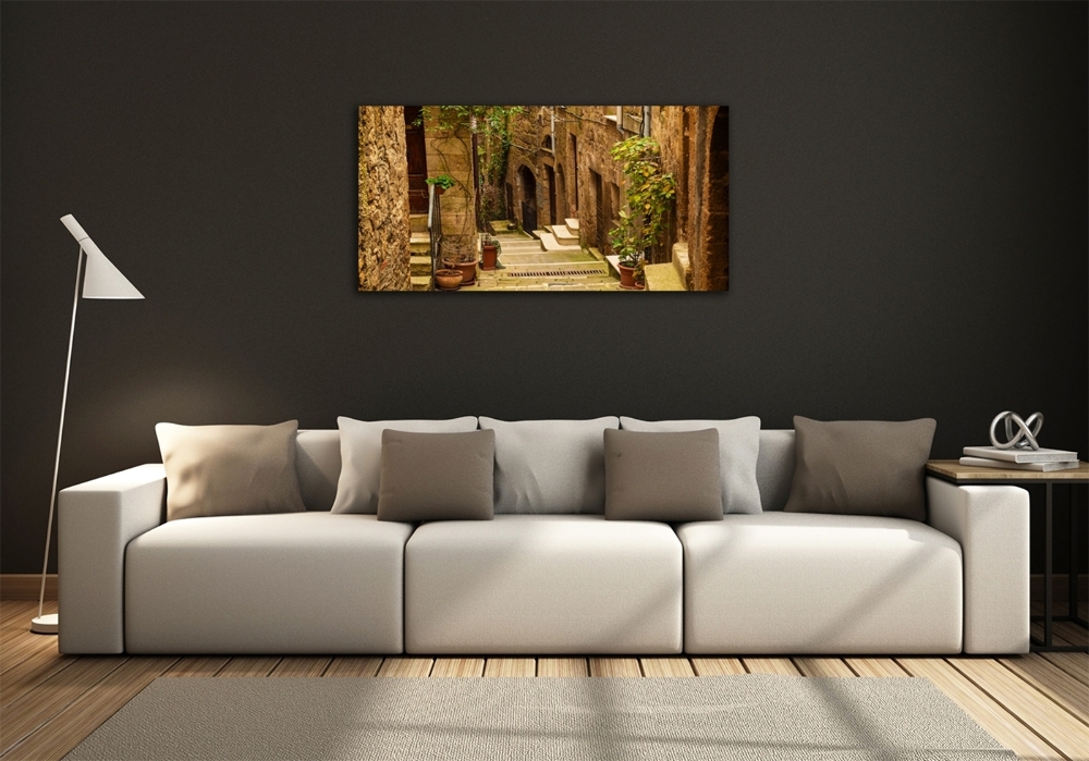 Glass picture print Italian streets