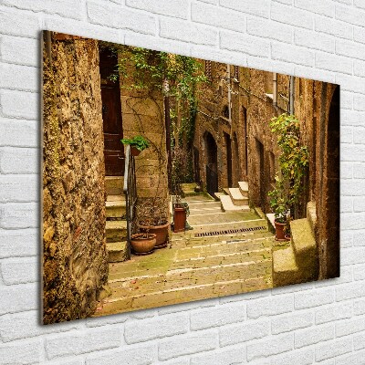 Glass picture print Italian streets