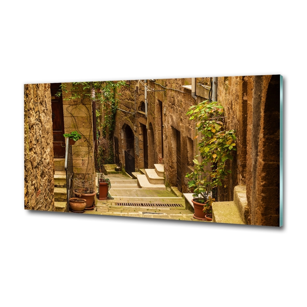 Glass picture print Italian streets