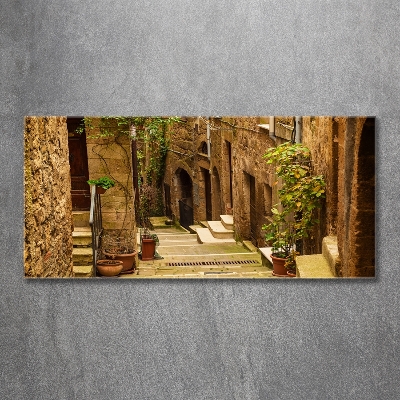 Glass picture print Italian streets