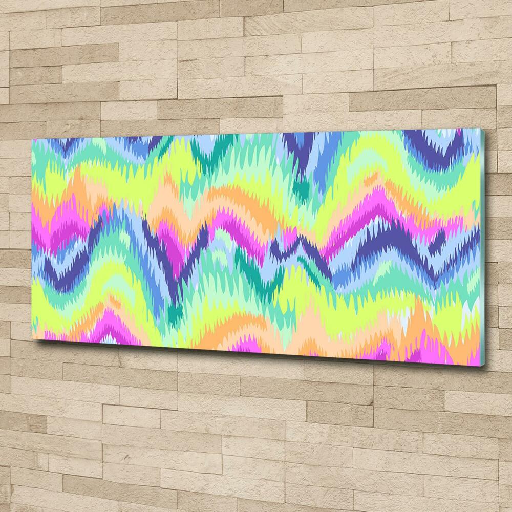 Glass art print Rainbow background