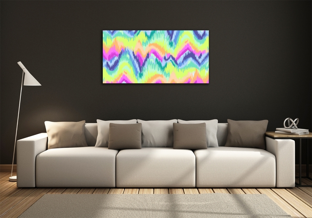 Glass art print Rainbow background