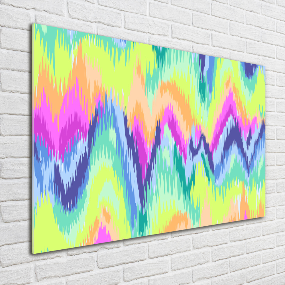 Glass art print Rainbow background