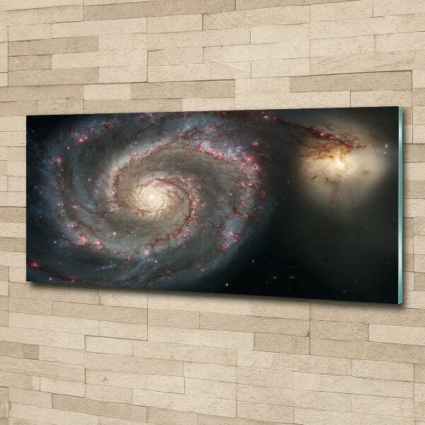 Glass wall art Nebula