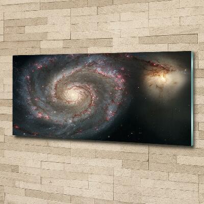 Glass wall art Nebula