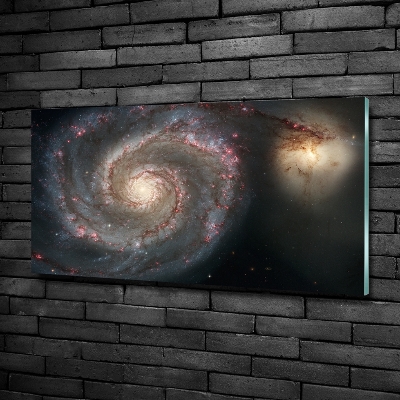 Glass wall art Nebula