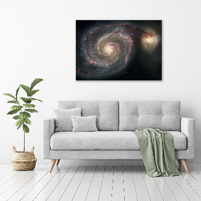 Glass wall art Nebula