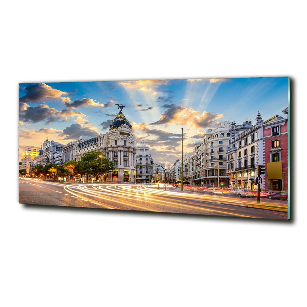 Glass picture print Madrid of spain