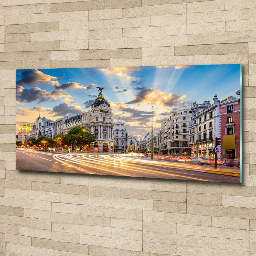 Glass picture print Madrid of spain