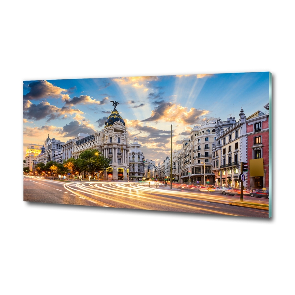 Glass picture print Madrid of spain