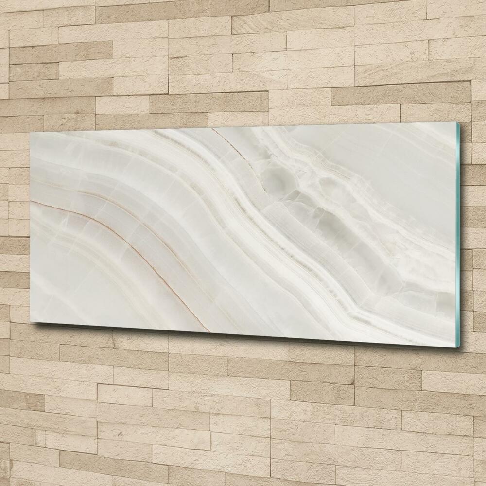 Glass picture wall art Marble texture