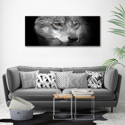 Wall art on glass Wolf