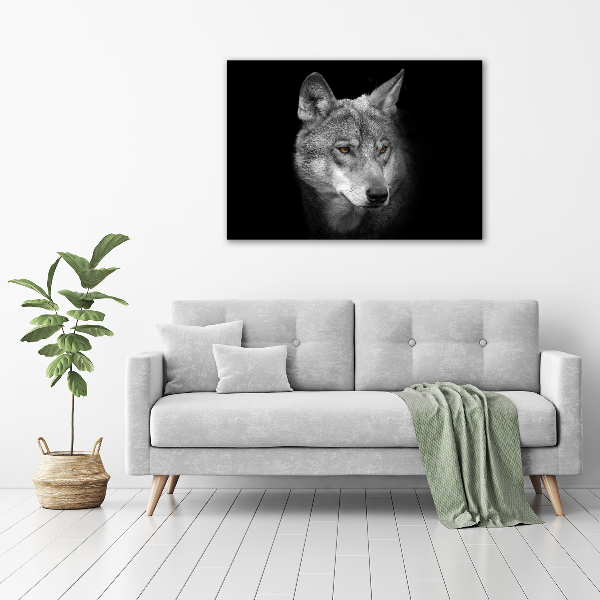 Wall art on glass Wolf