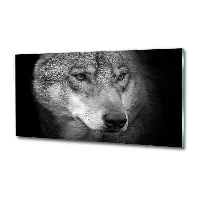 Wall art on glass Wolf