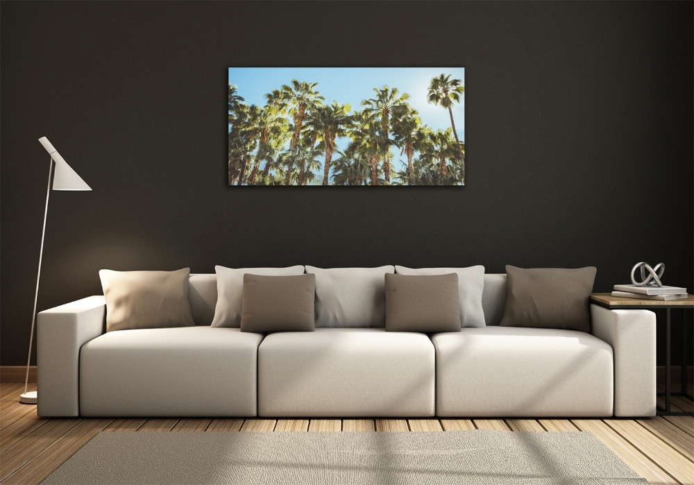 Photo printed on glass High palm trees