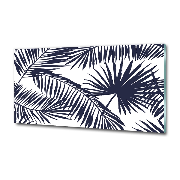 Glass wall art Palm leaves