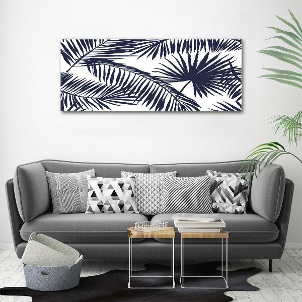 Glass wall art Palm leaves