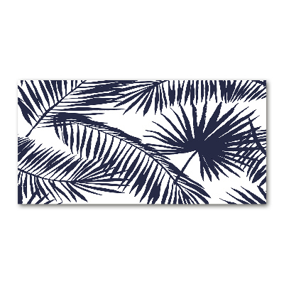 Glass wall art Palm leaves