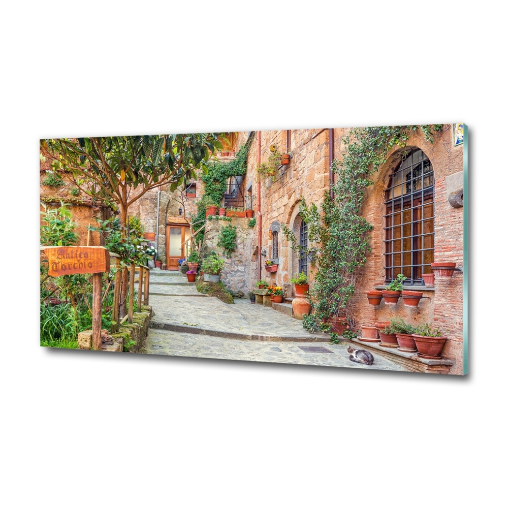 Glass picture print Italian streets