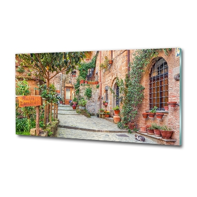 Glass picture print Italian streets