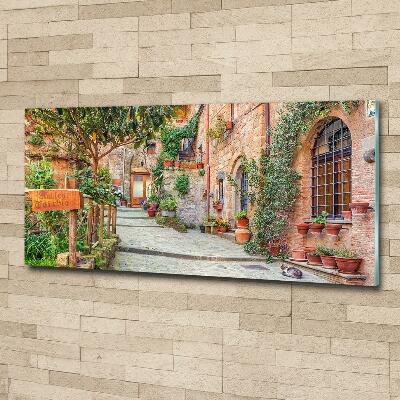 Glass picture print Italian streets