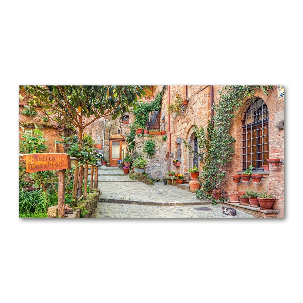 Glass picture print Italian streets