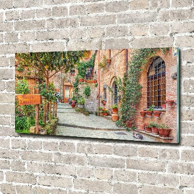 Glass picture print Italian streets