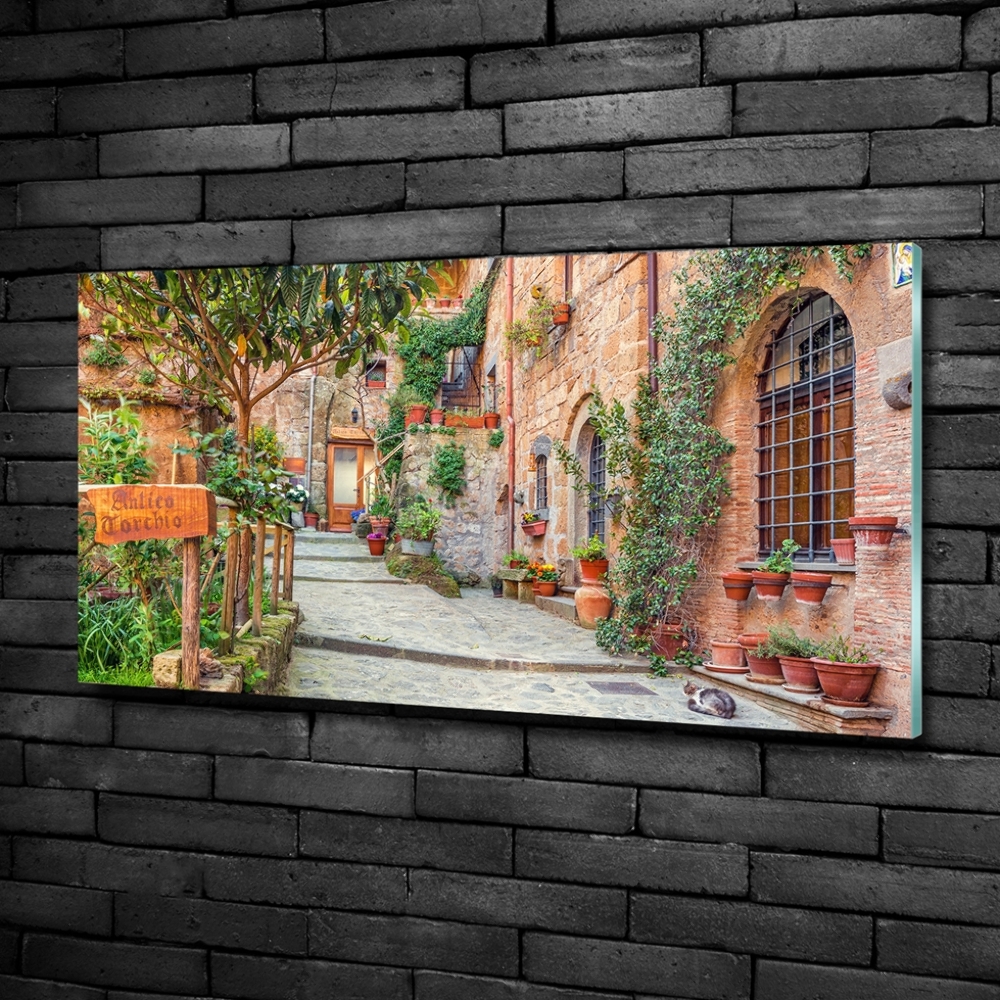 Glass picture print Italian streets