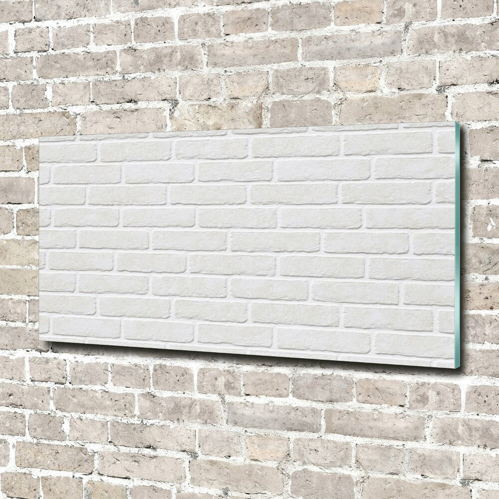 Glass art picture Brick wall