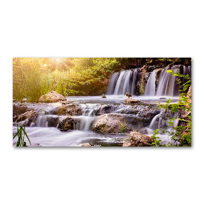 Glass art picture Waterfall