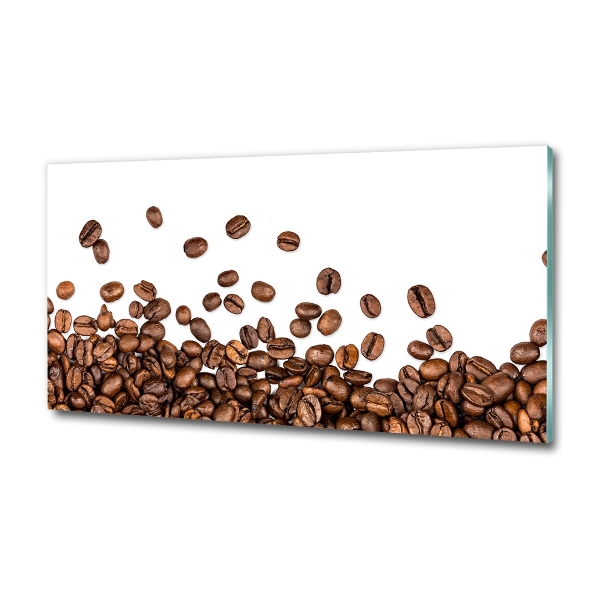 Glass wall art large Coffee beans