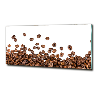 Glass wall art large Coffee beans